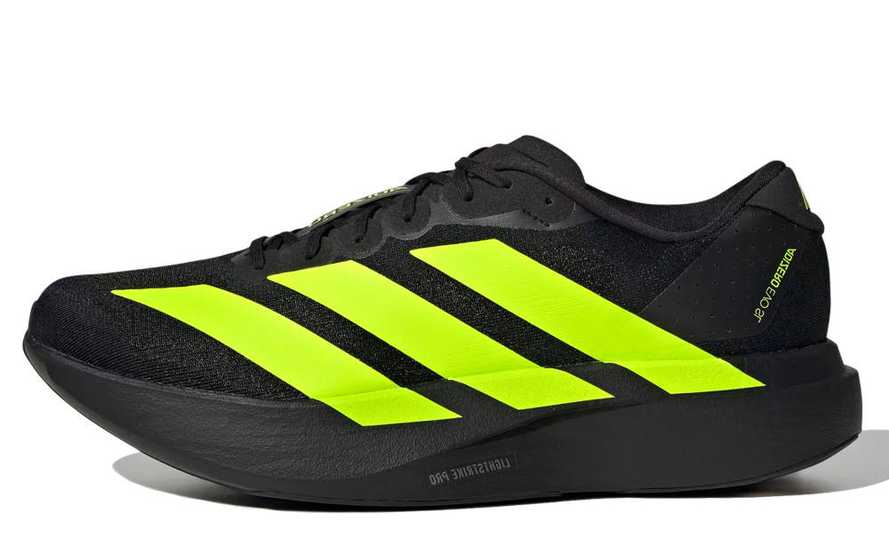 adidas Adizero EVO SL Black Lucid Lemon | JR3420 | The Sole Supplier
