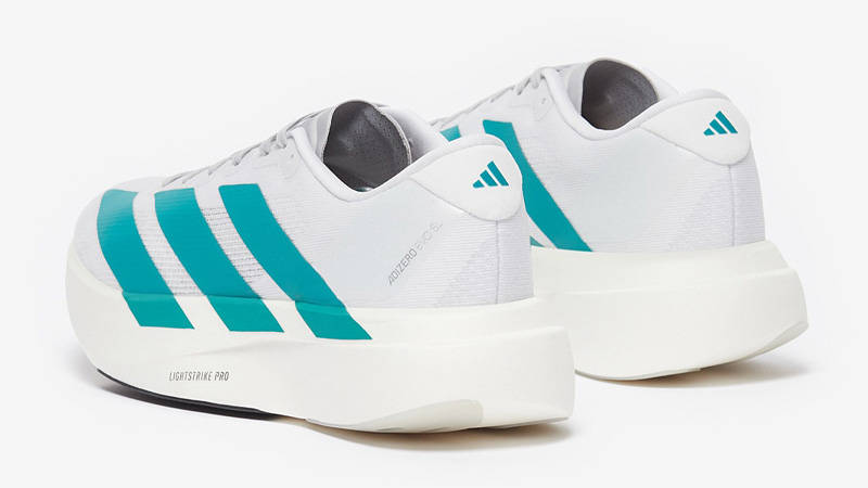 adidas Adizero Evo SL White Pure Teal Womens JS4451 The Sole