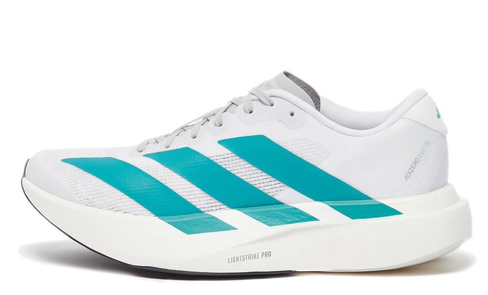 adidas Adizero Evo SL White Pure Teal Womens