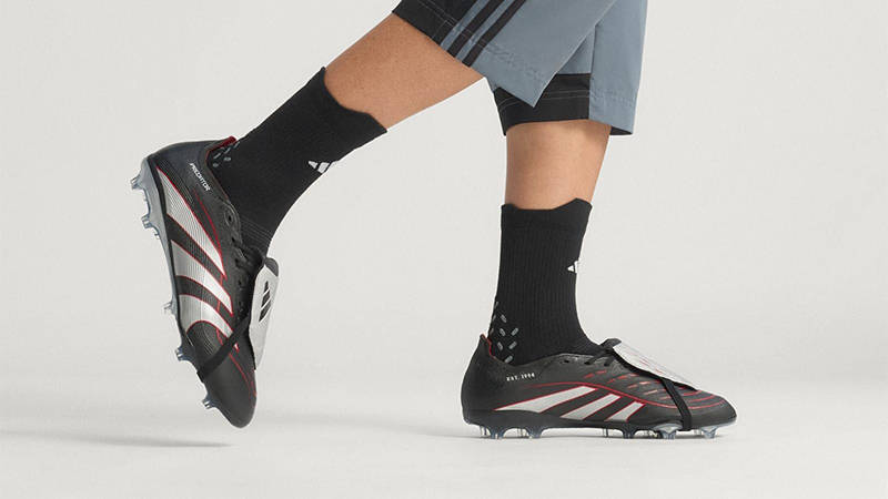 adidas Predator League BSR Foldover Tongue Firm Multi Ground Boots Black Silver JR6881 on foot