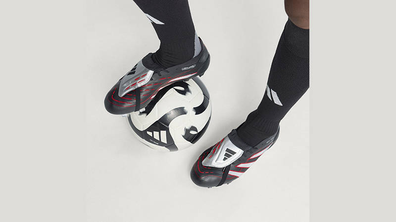 adidas Predator League Elite BSR Foldover Tongue Firm Ground Boots Black Silver JS0563 from top