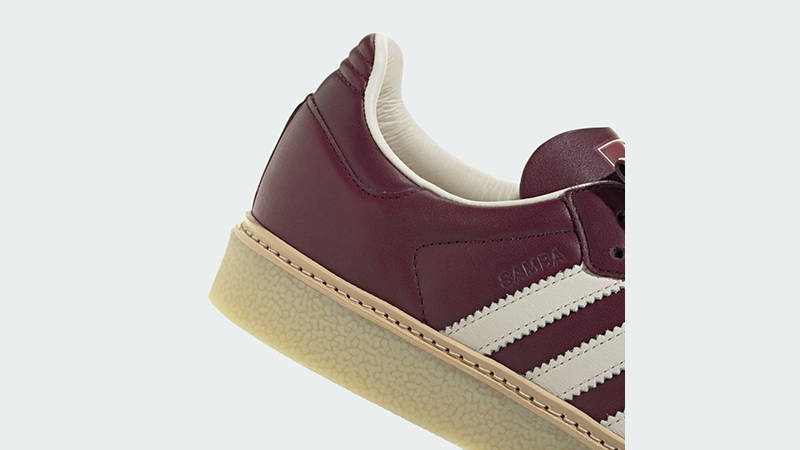 adidas Samba Lux Maroon Off-White JR0903 heel