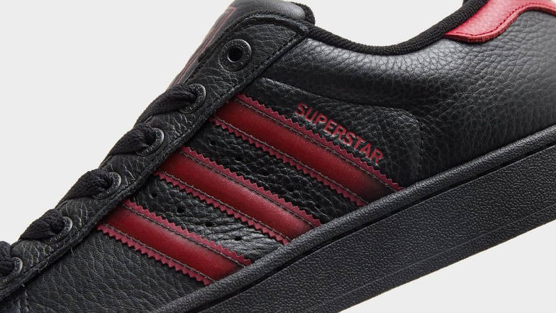 adidas Superstar II Black Red Side