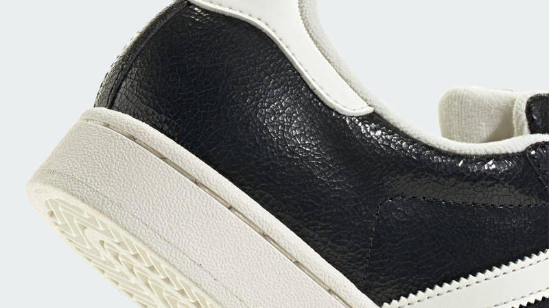 adidas Superstar II Cracked Leather Black Closeup