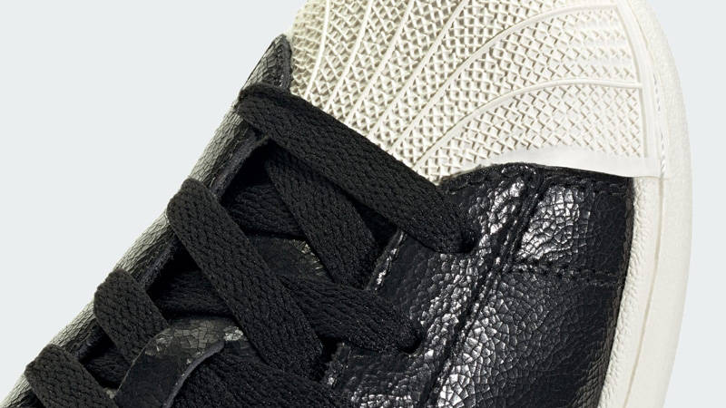 adidas Superstar II Cracked Leather Black Top