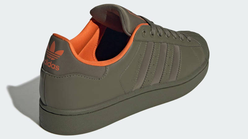 adidas Superstar II Olive Strata Orange Back