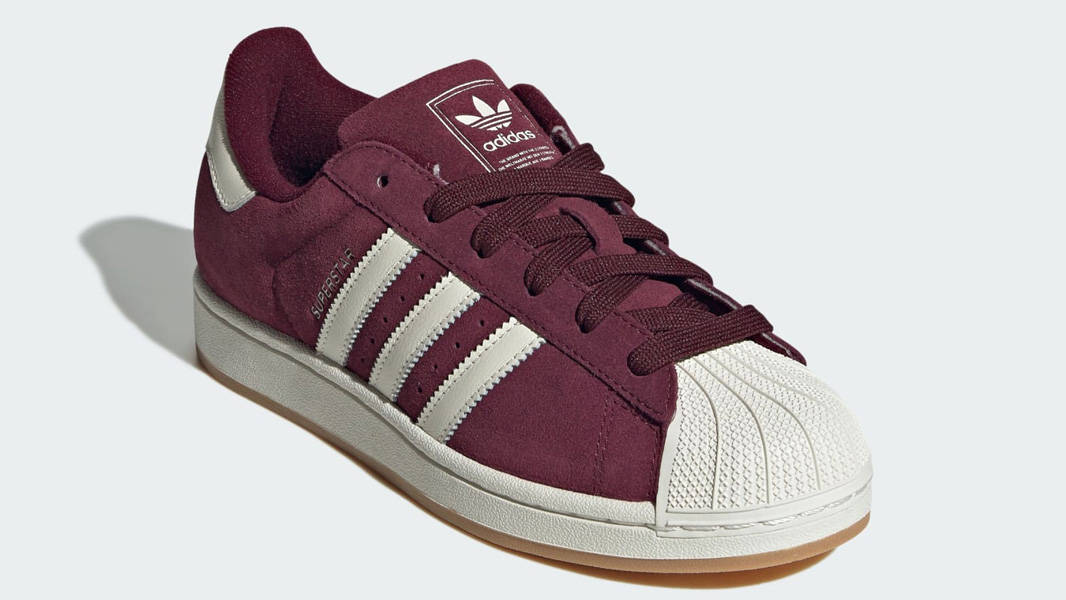 adidas Superstar Maroon Off White Front