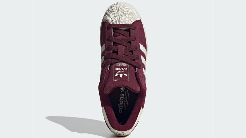 adidas Superstar Maroon Off White Middle
