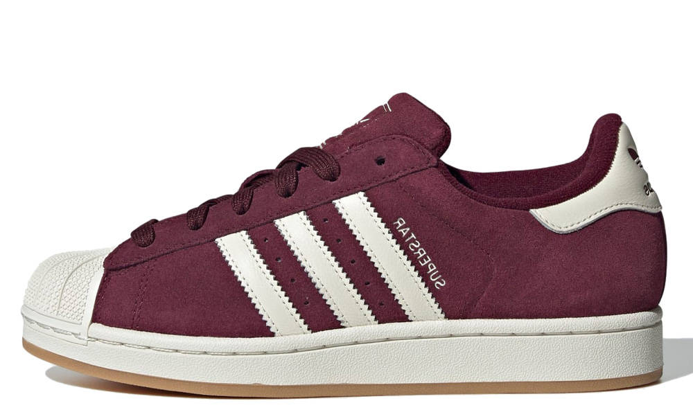 adidas Superstar Maroon Off White