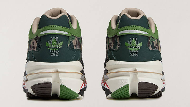 BAPE x adidas adistar HRMY Green Camo back