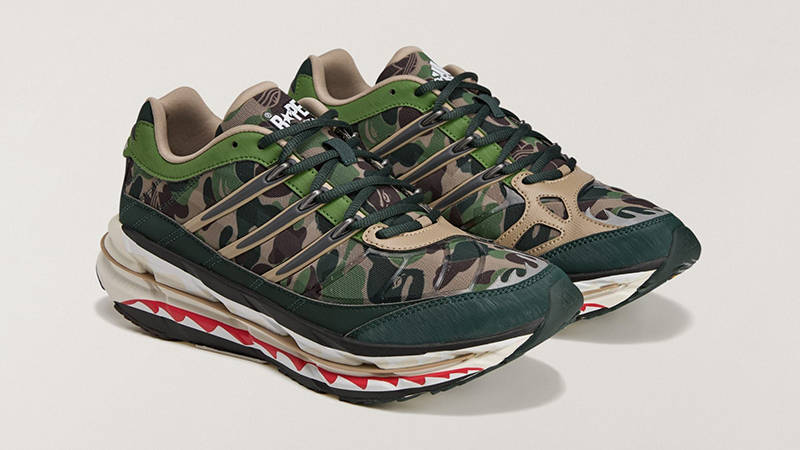 BAPE x adidas adistar HRMY Green Camo front