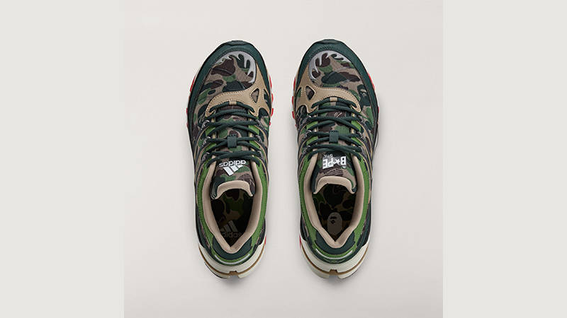 BAPE x adidas adistar HRMY Green Camo middle