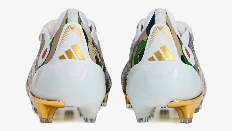 BAPE x adidas Predator Elite FG Hemp Gold Metallic Back
