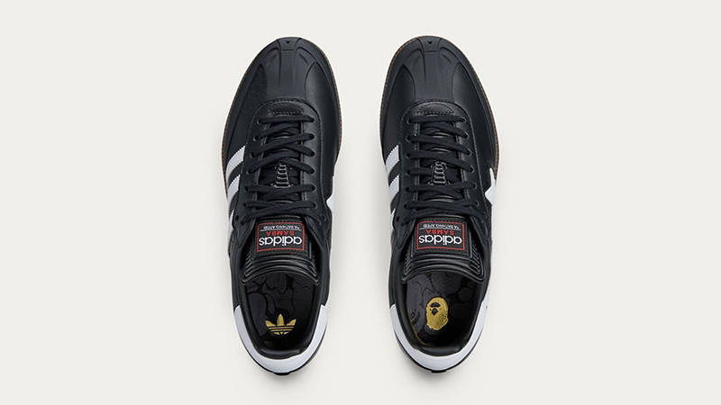 BAPE x adidas Samba Black Gum JR9246 middle
