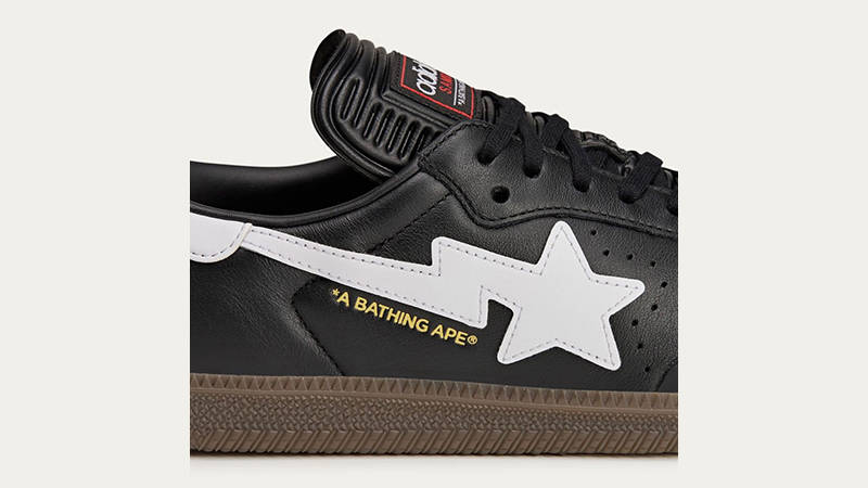 BAPE x adidas Samba Black Gum JR9246 side