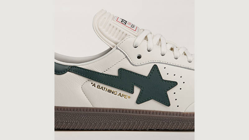 BAPE x adidas Samba Off-White Shadow Green side