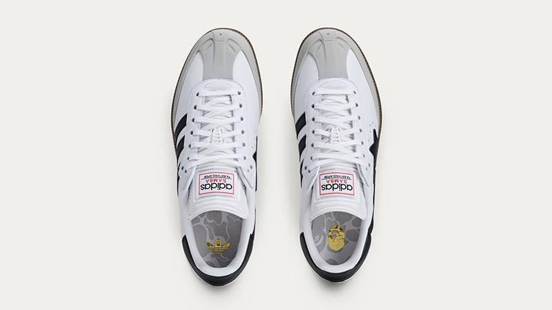 BAPE x adidas Samba White Gum JR9245 middle