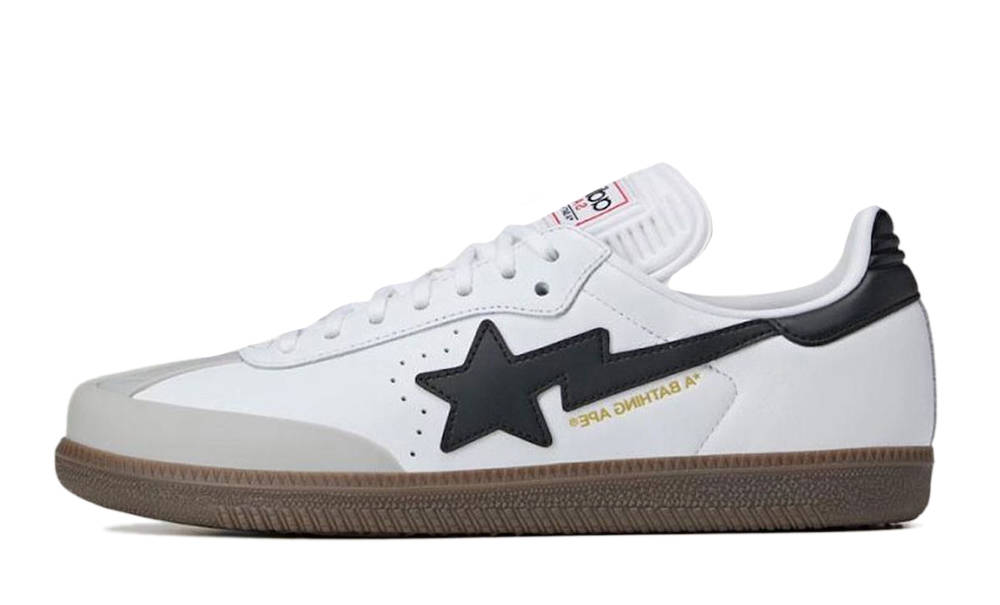 BAPE x adidas Samba White Gum