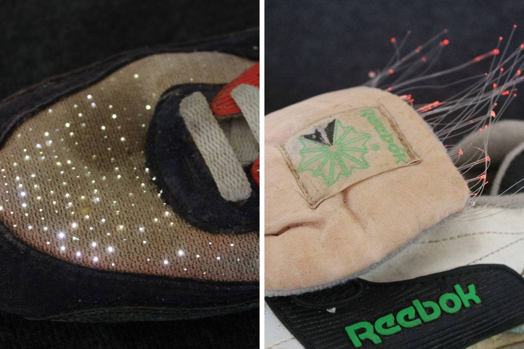 Light-Up Shoe elements from John Mott Nike Air Max 90 Prototype and John Mott Reebok Prototype