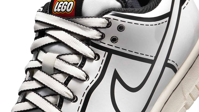 LEGO x Nike Dunk Low GS Sail Black IF2117-100 Detail