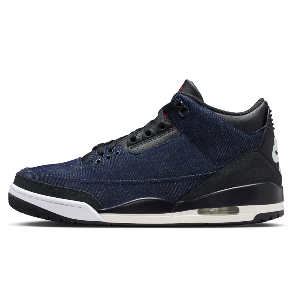 Levi Strauss and Co x Air Jordan 3 Retro Denim Black Sail additional angle image
