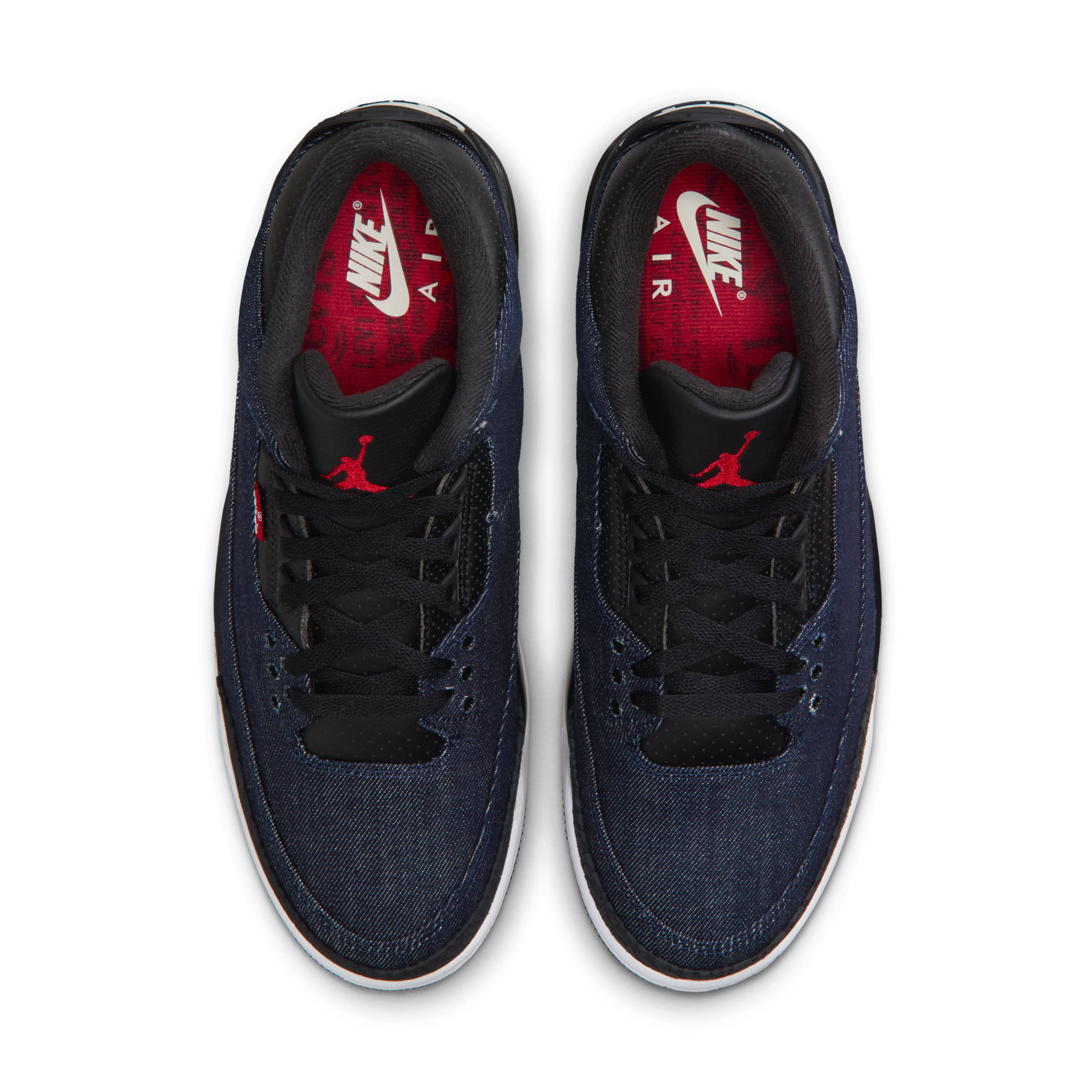 Levi Strauss & Co x Air Jordan 3 Retro Denim Black Sail Top