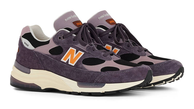 New Balance 992 Dark Ice Wine Black front