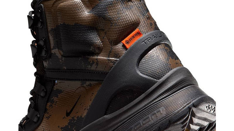 Nike ACG Air Zoom Gaiadome Gore-Tex Digi Camo Brown IB2328-200 heel