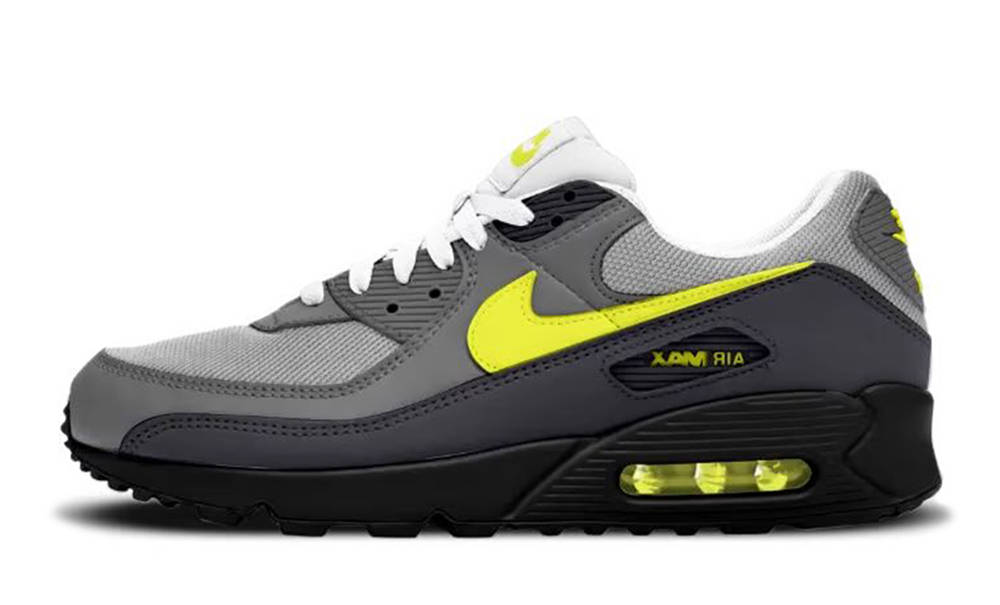 nike air max 90 black fluorescent yellow