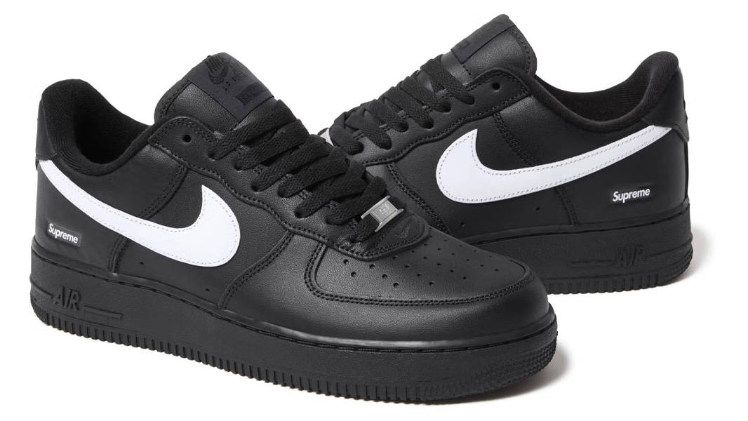 Supreme x Nike Air Force 1 Low Black White | CU9225-002 | The Sole