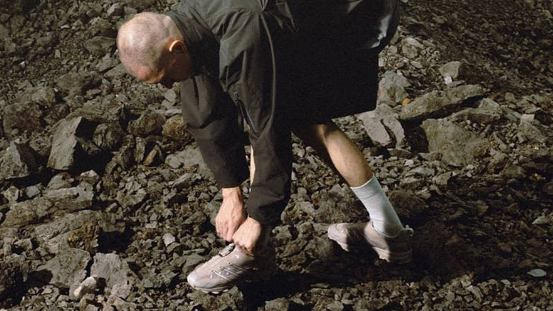 Want Carnival x adidas Pingora Hyperturf Putty Grey on foot