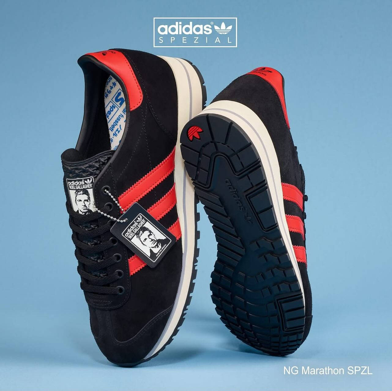 Noel Gallagher x adidas SPZL Marathon Black Red | Where To Buy