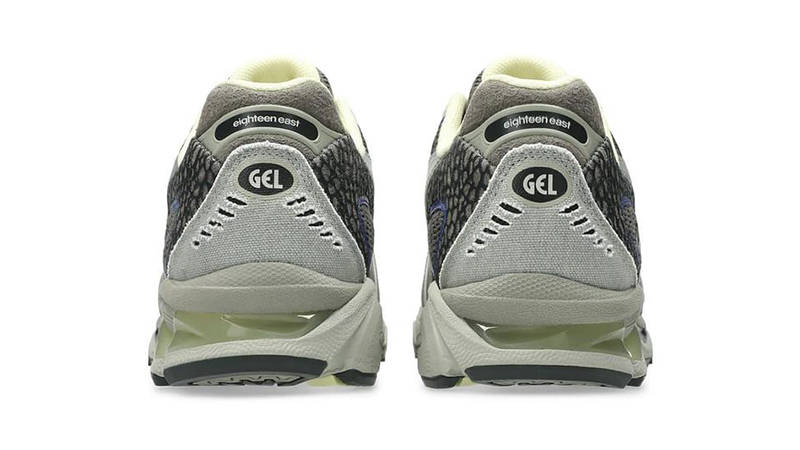 18 East x ASICS Gel-Nimbus 10 1 Brown Silver heel