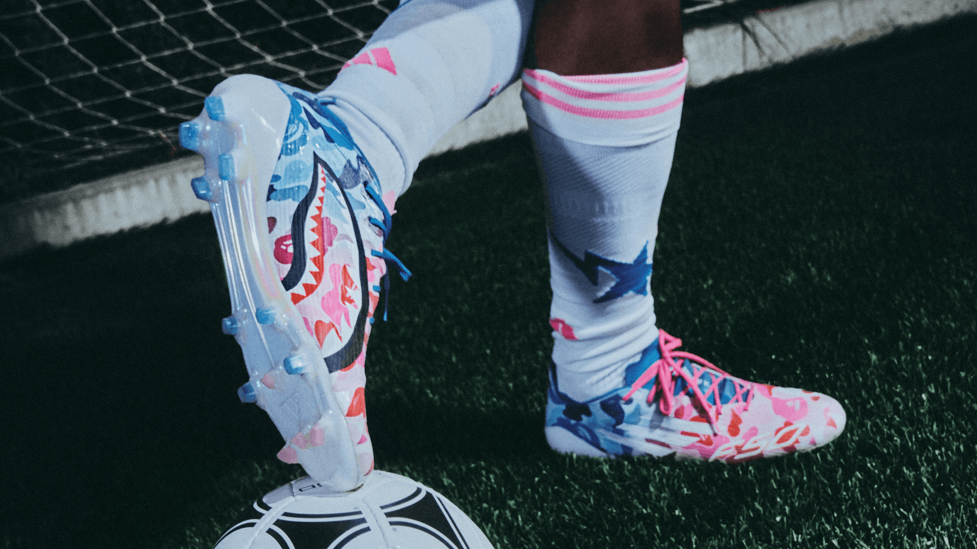 BAPE x adidas F50 FG Blue Pink
