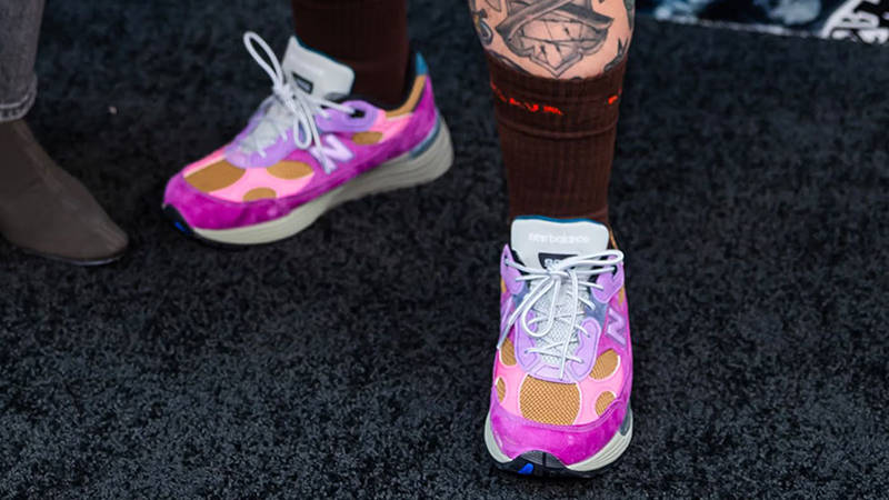 Action Bronson x New Balance 992 Cosmic Rose on foot