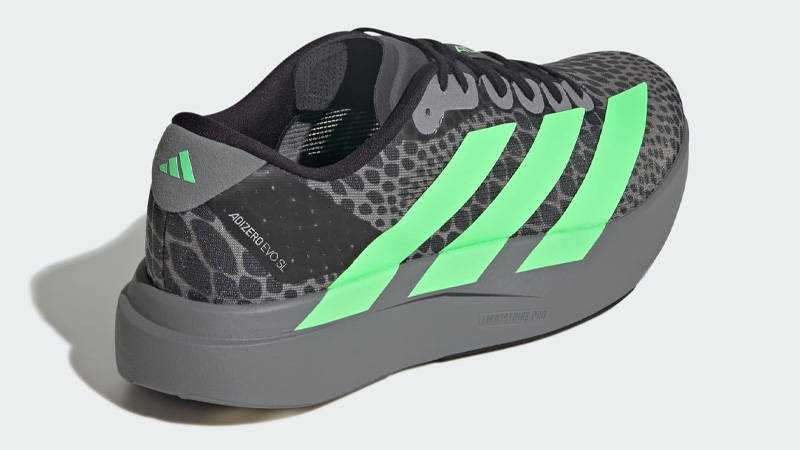 adidas Adizero EVO SL Grey Lime Burst Back