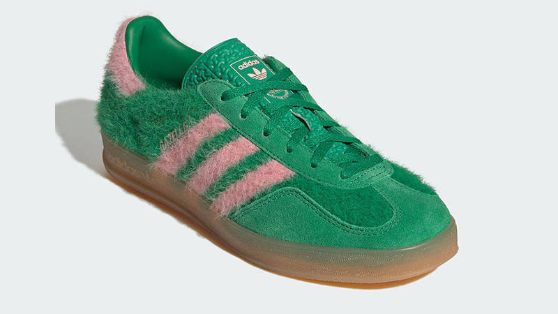 adidas Gazelle Indoor Fur Pack Green Pink JP8342 front