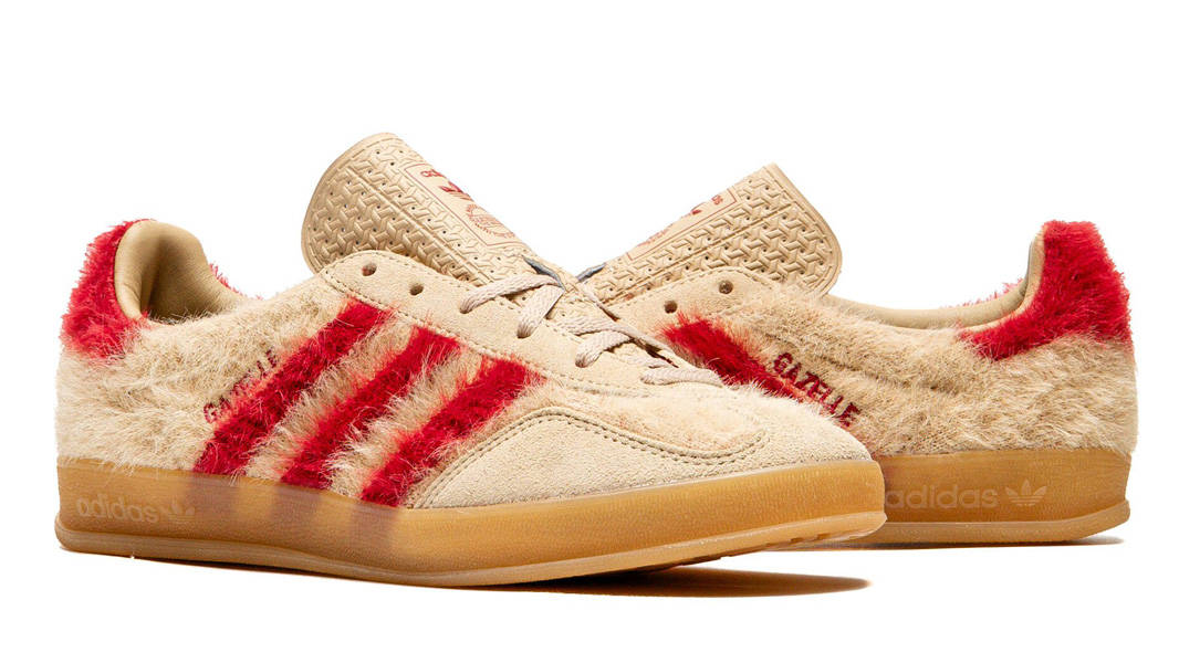 adidas Gazelle Indoor Fur Pack Tan Red Lifestyle