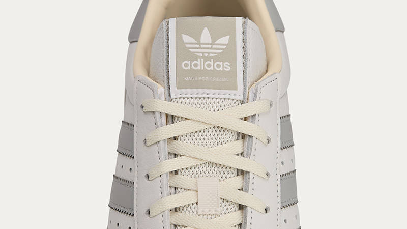 adidas GS II SPZL White Stone Grey tongue