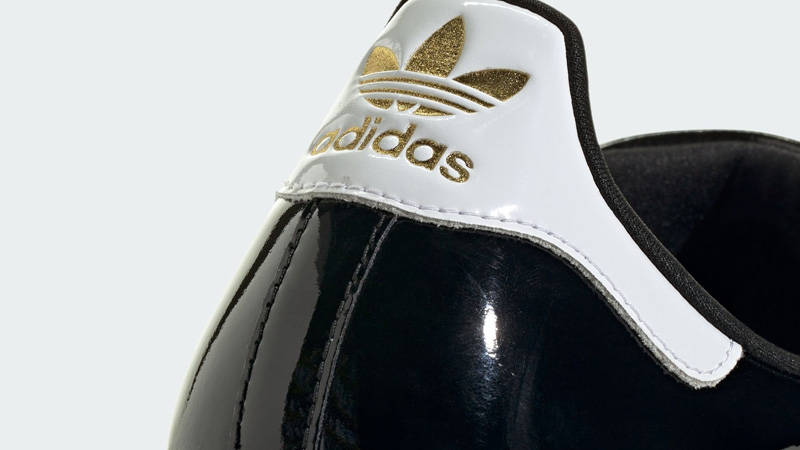 adidas Superstar II Black Patent Closeup