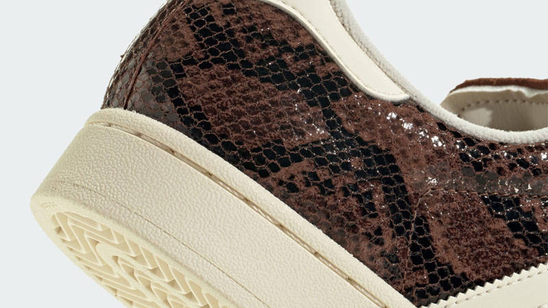 adidas Superstar II Snakeskin Preloved Brown Closeup