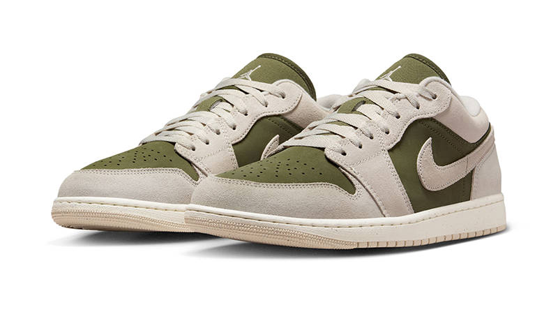 Air Jordan 1 Low Medium Olive Sail HV4089-201 front