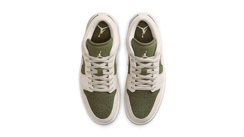 Air Jordan 1 Low Medium Olive Sail HV4089-201 middle