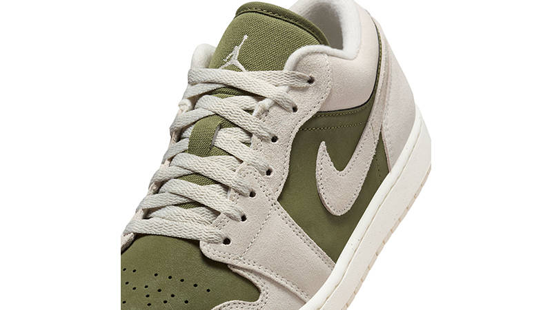 Air Jordan 1 Low Medium Olive Sail HV4089-201 side