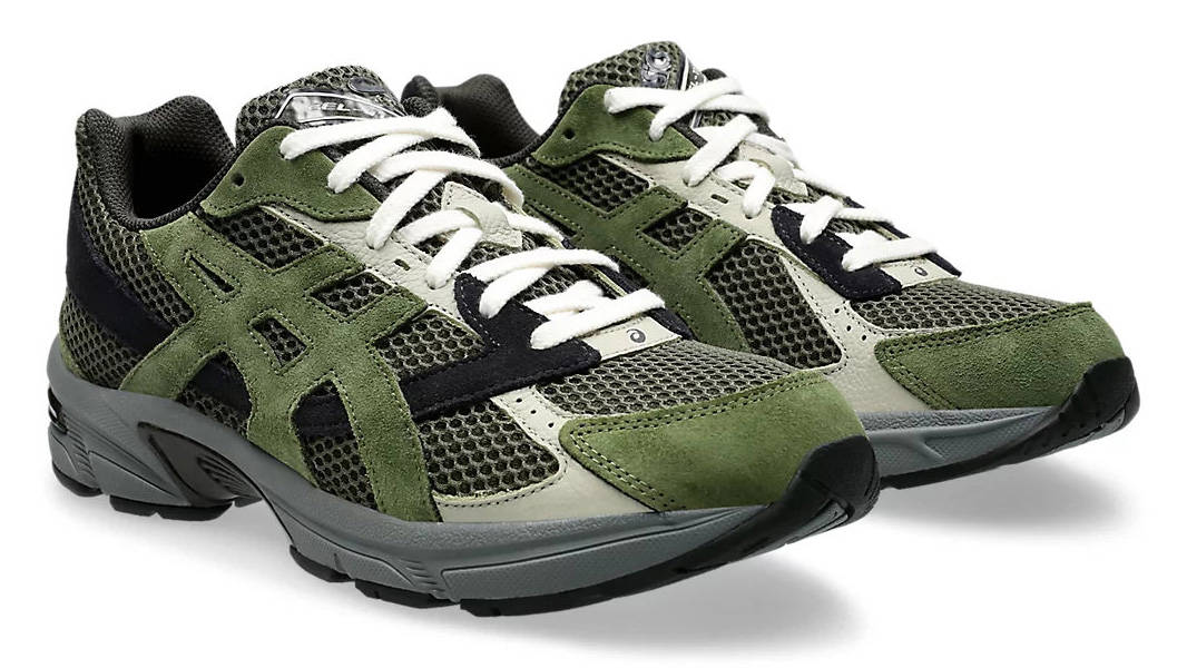 ASICS GEL-1130 Olive Canvas Smog Green Front
