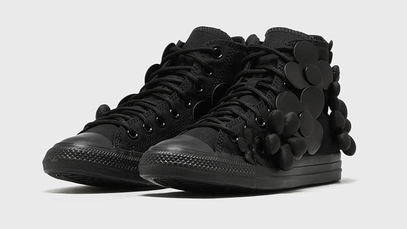 Converse Chuck Taylor All Star Black Dark Flowers A17727C front