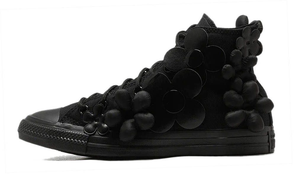Converse Chuck Taylor All Star Black Dark Flowers