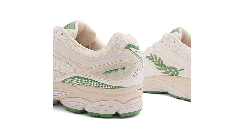 END x Saucony ProGrid Omni 9 Olive Branch heel