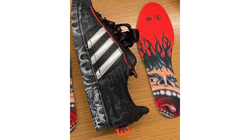 Hellstar x adidas Superstar Black from top
