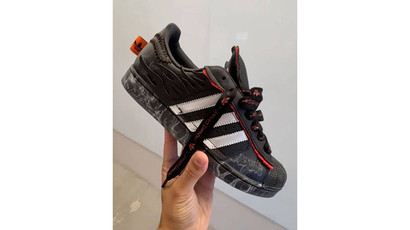 Hellstar x adidas Superstar Black side